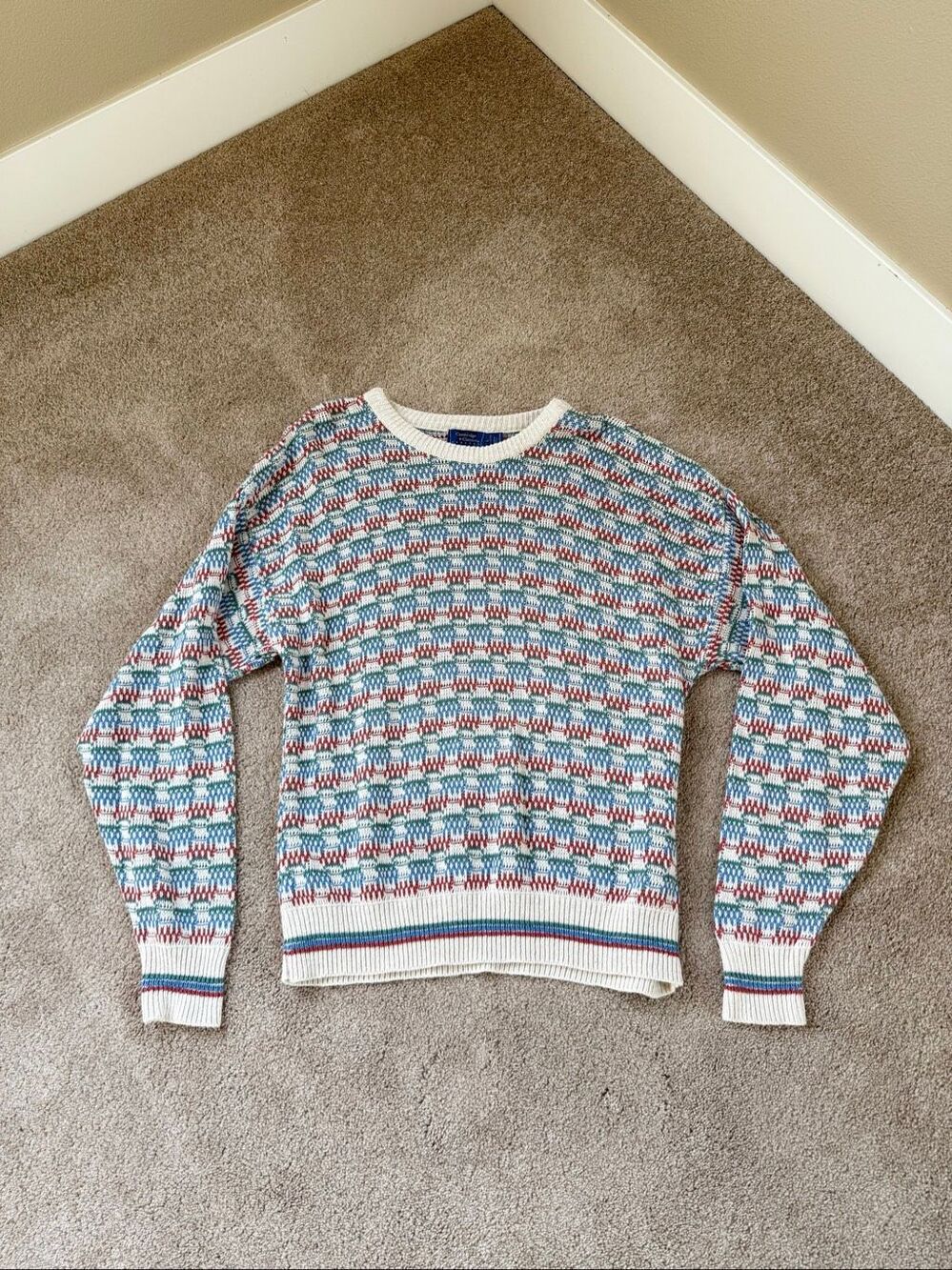 Vintage 100% Cotton Grandpa Sweater